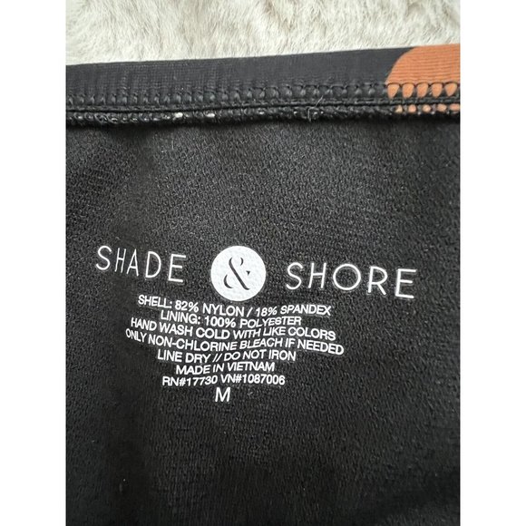 Shade & Shore Women's Size medium Black Brown Printed Bikini Bottoms New - Picture 7 of 9